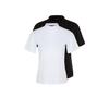 Weiß-schwarzes 2er-Pack Basic-Strick-T-Shirt mit Stehkragen aus 100 % Baumwolle Twoss20ts1500