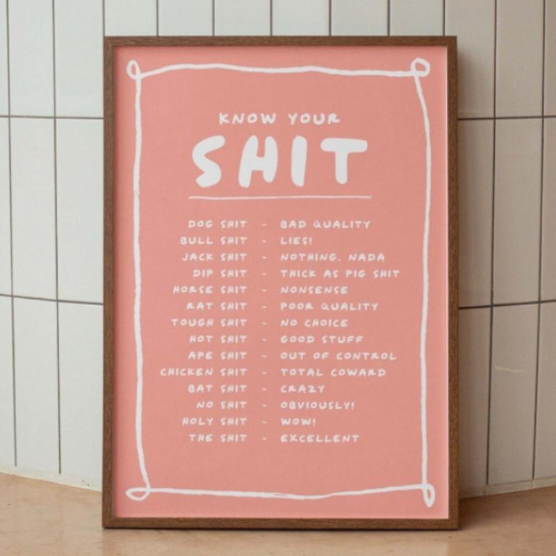 30 būdų pasakyti Fvck Spausdintas plakatas Juodas ir kreminės spalvos Sienų meno spaudiniai Tapyba Miegamojo Namų Svetainės Dekoravimas