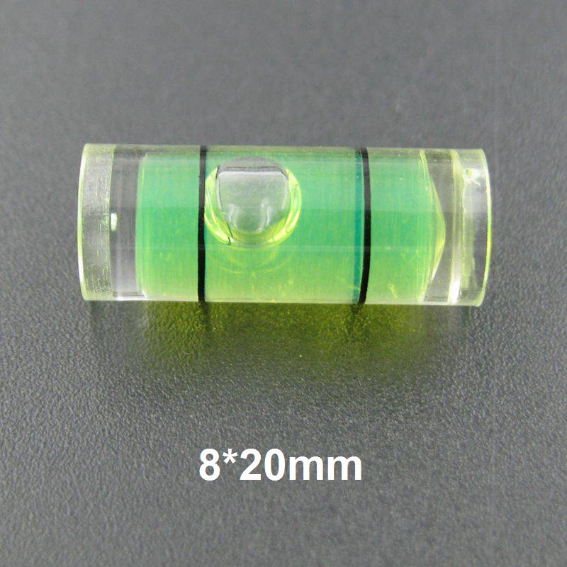 Acrylic Tubular Spirit Level Mini Cylinder Plastic Vial Water Level Indicator 1Pcs