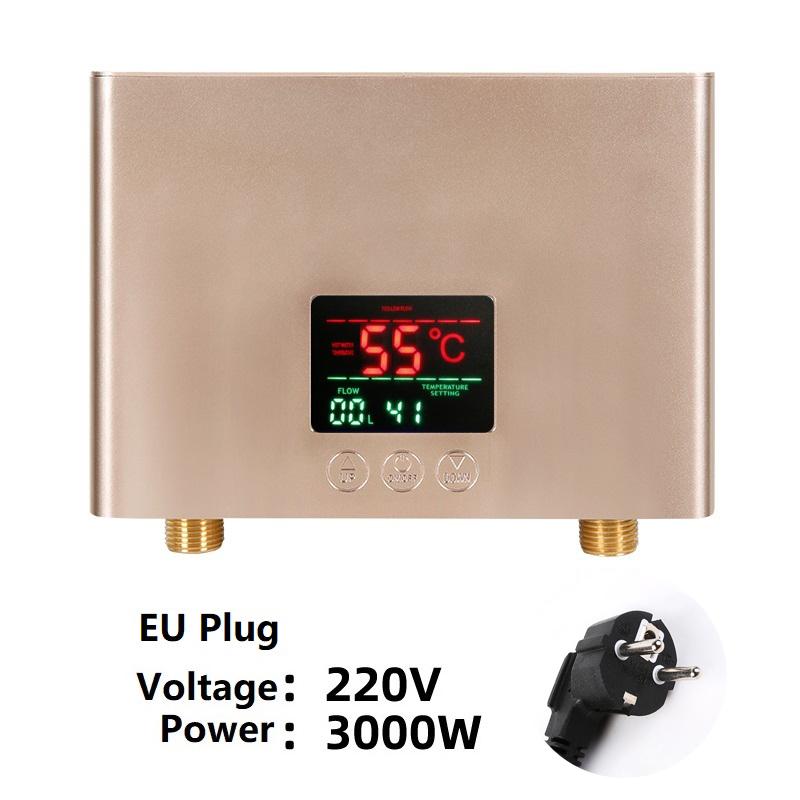 110V/220V Instant Water Heater Bathroom Kitchen Wall Mounted Electric Water Heater Tankless Water Heater with Remote Control