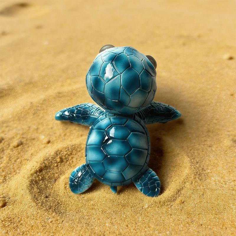 Kleine Schildkröten Tierfiguren Harz Meeresschildkröten Statuen Meerestiere Sammlungen Schildkröten Skulpturen Verzierung Heimdekorationen