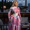 Women's 2026 Spring New Elegant Printed Slim-Fit Party Dress Pleated Dress