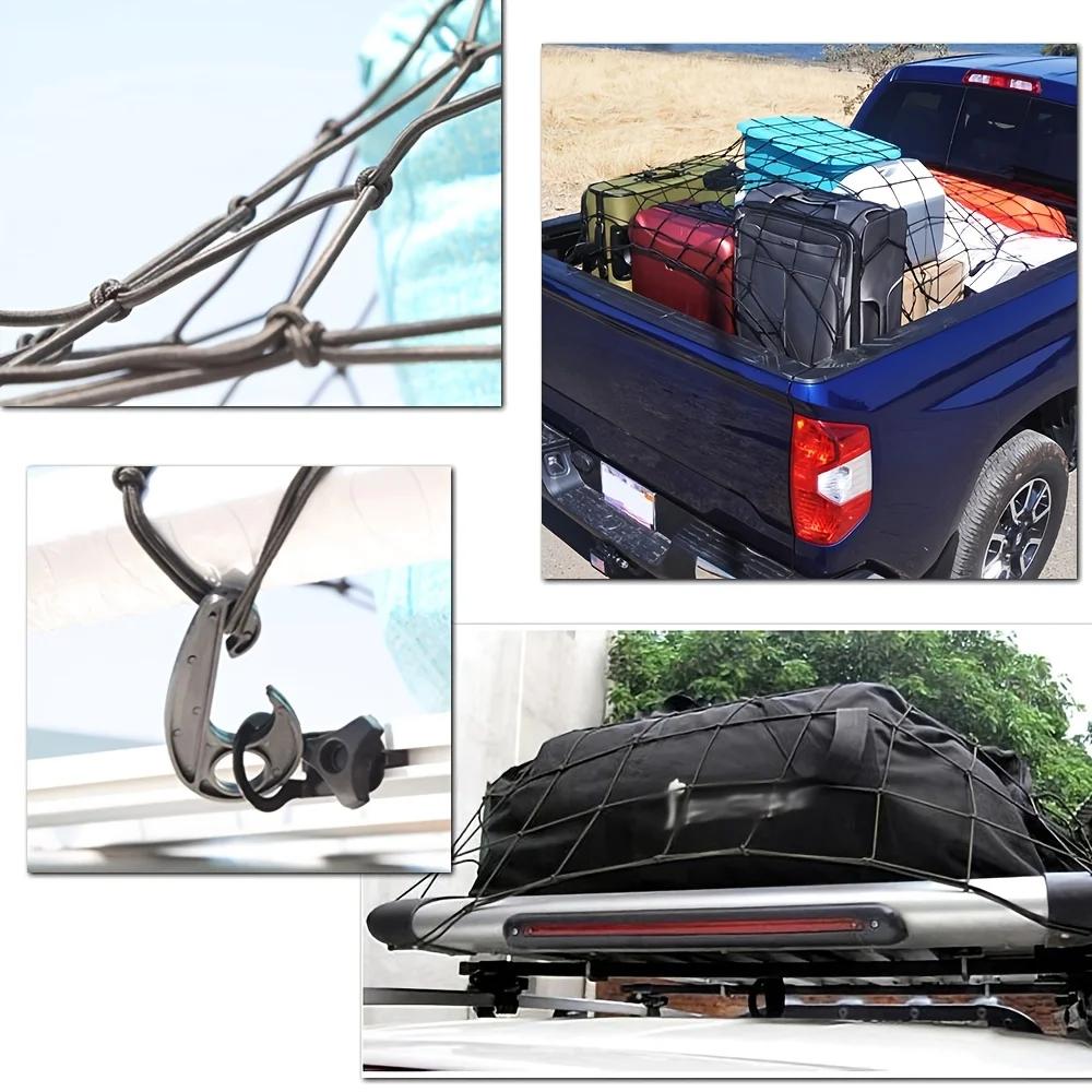 Strapazierfähiges elastisches Ladungsnetz - Einfache Montage, Universell passend für LKWs, SUVs, Anhänger & Boote - Perfekt für sicheren Transport