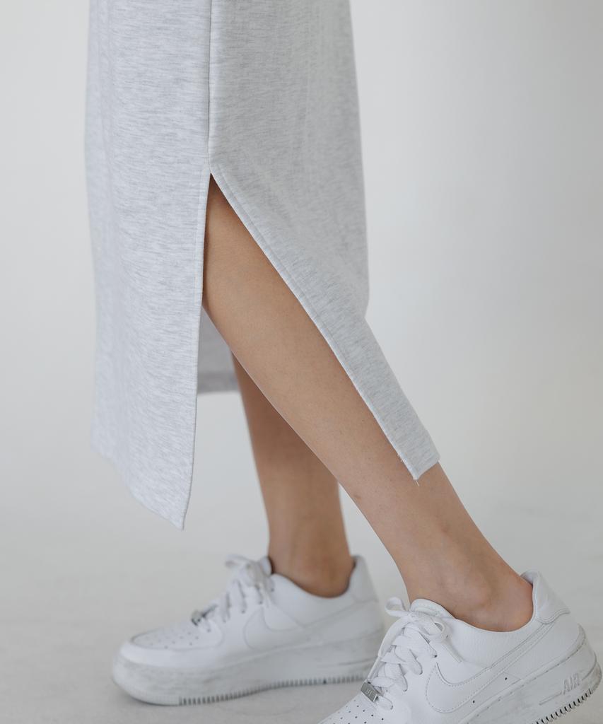 Awesome Studio Women'S Sweat Long Skirt Grey White