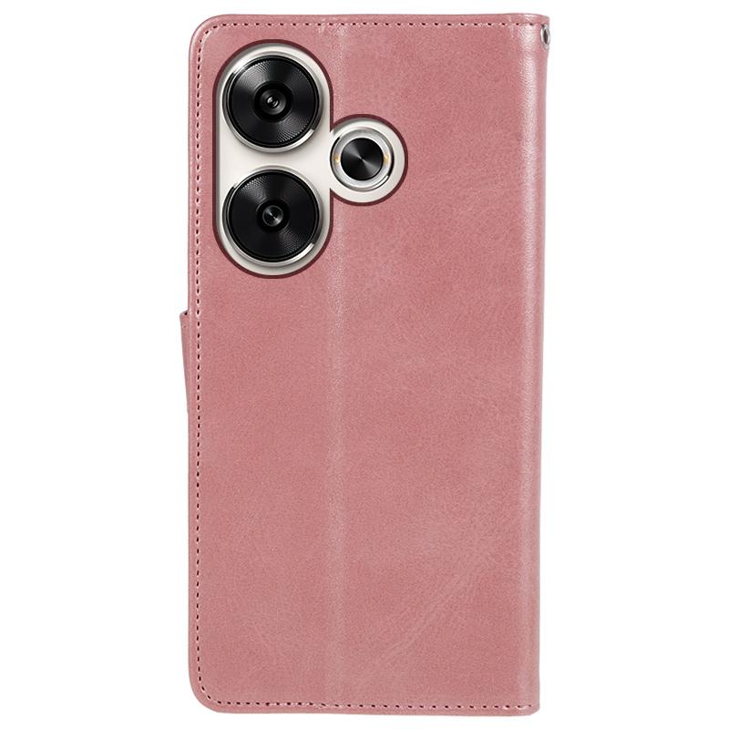 For Xiaomi Redmi Turbo 3 5G/Poco F6 5G Case Calf Texture Magnetic Clasp Leather Wallet Phone Cover