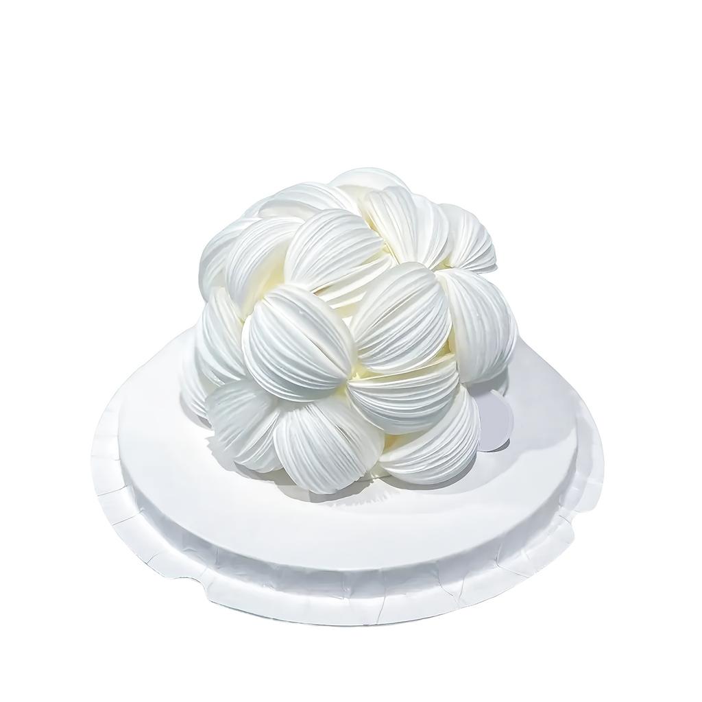 3D Round Cake Decorations, 120/160/210pcs DIY Swan and Rose Flower Shaped Cake Borders, Spherical Baking Decorations