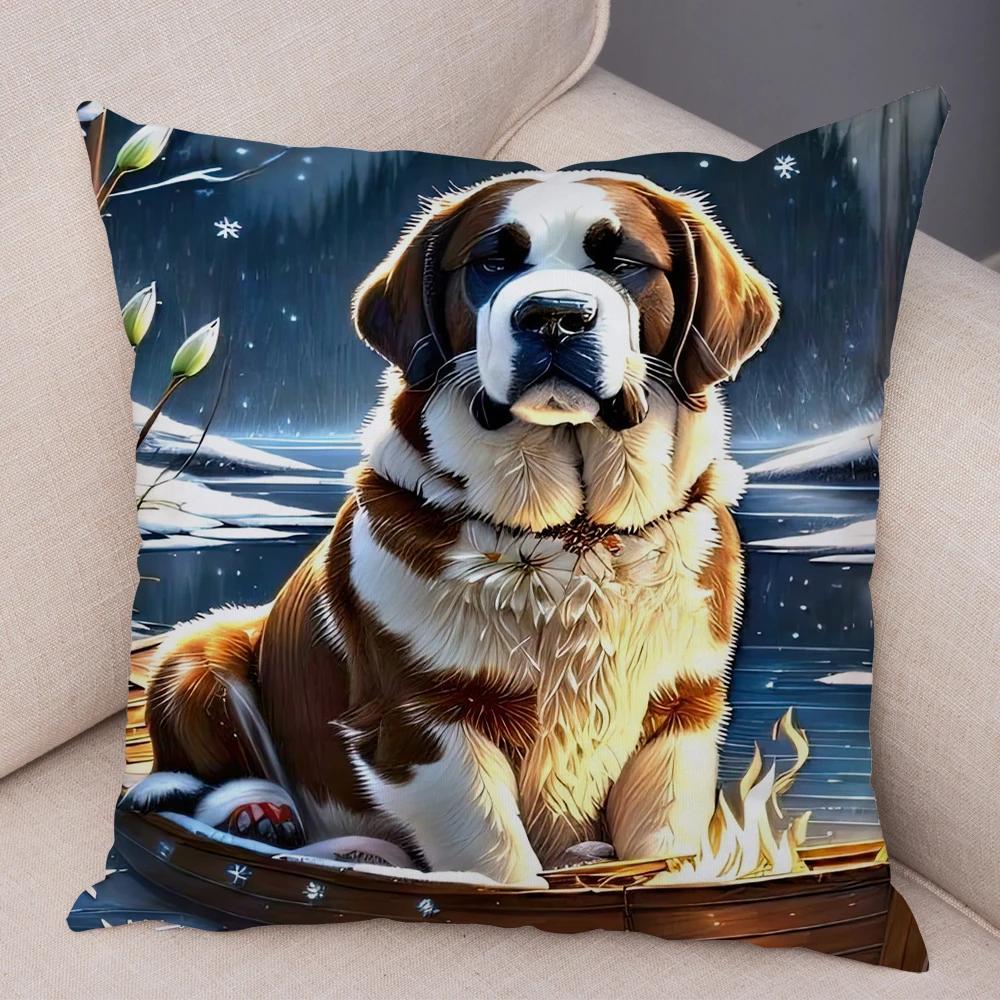 Moon Boat Butterfly Dog Corgi Cushion Cover Double Print Decor Pet Animal Pillowcase Soft Plush Pillow Case for Car Sofa Home
