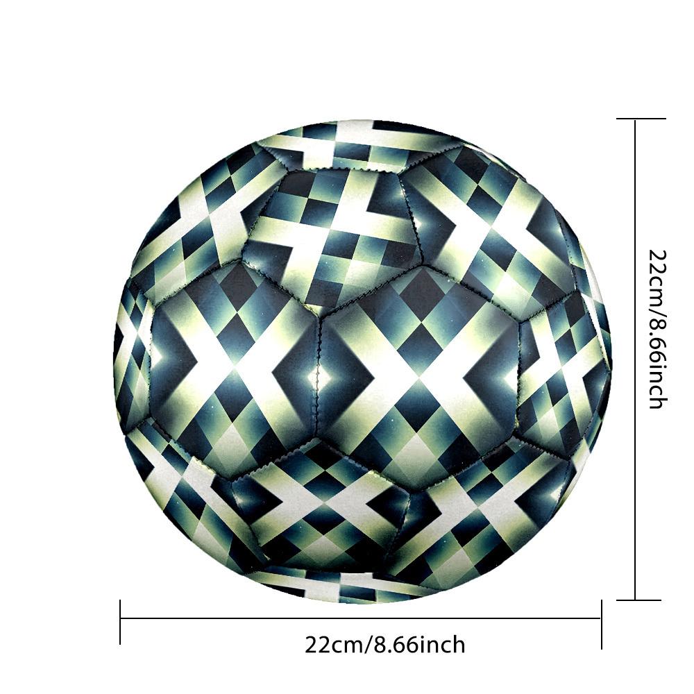 1pc Geometric Lights Size 5 Soccer Ball Professional Match Training Football Indoor &Outdoor Sports Ball Lightweight Durable c65200