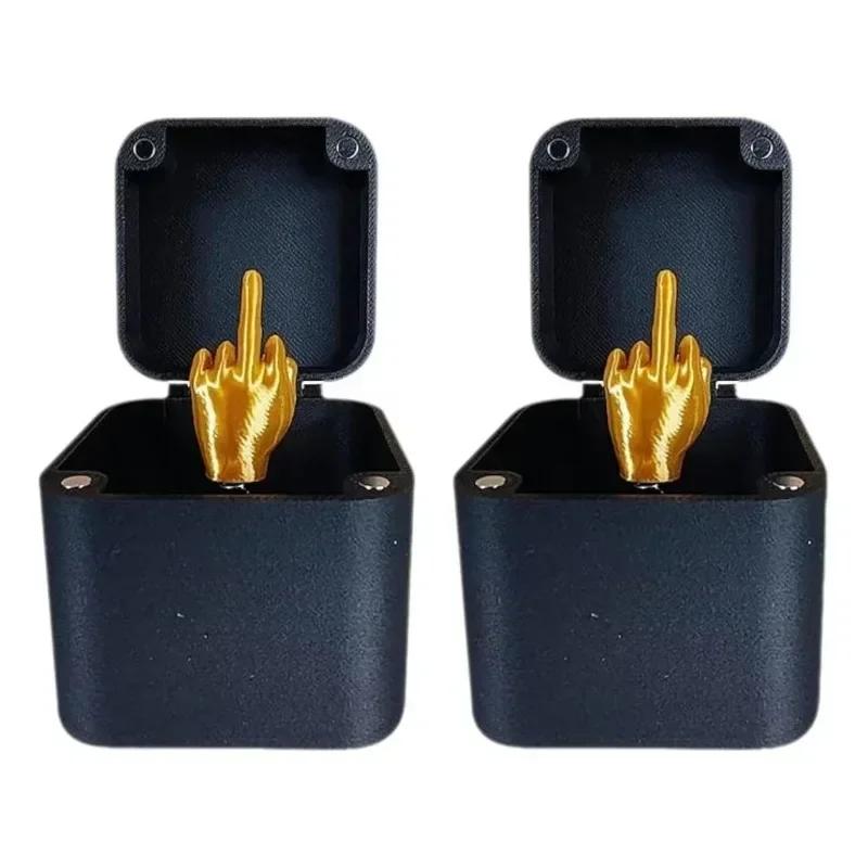 Από το κουτί αναδυόμενο Κουτί Δώρου Μέσου Δακτύλου Δημιουργική Διακόσμηση Γραφείου Σπιτιού Δώρα Μέσο Δάκτυλο Πρωτότυπο Χριστουγεννιάτικο Αστείο Δώρο Φάρσας