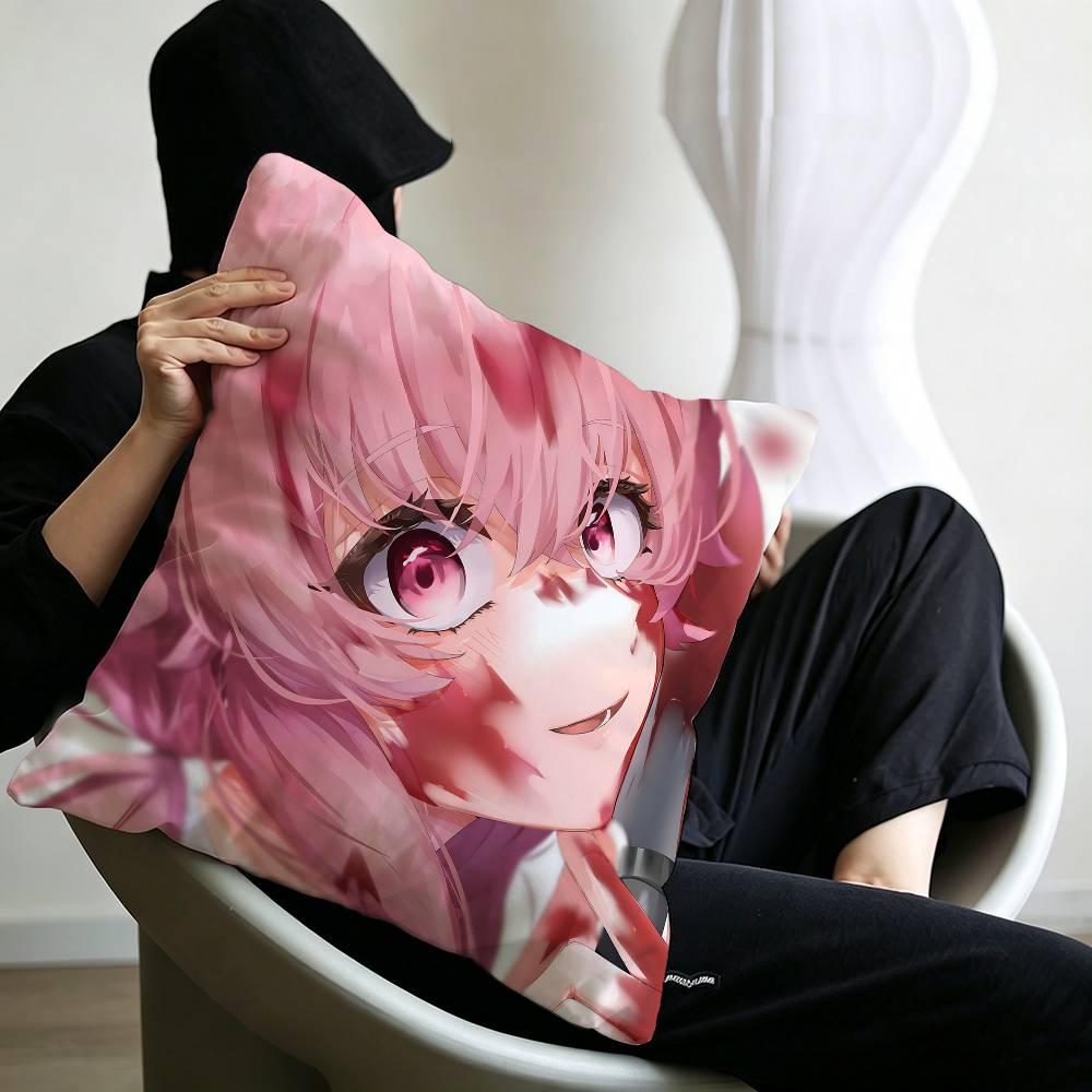 Anime F_Future D_Diary Pillow Cushion Cover Pillowcase Living Room Sofa Home Decor Customized