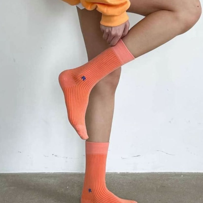 ANGEL SOCKS 1302R Ribbed Cotton Socks