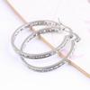 Huajie 1 Pair Full Paved Inlaid Brilliant Zircon Circle Women's Hoop Earrings Delicate Classic Party New  Trend Tide