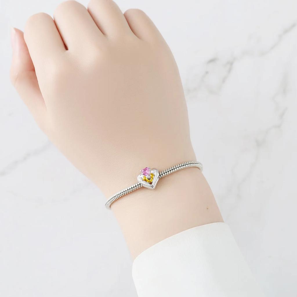 Copperheart Beads Best Friend Charms Of Love Fit Original Bracelets Decoration Diy Fine Gift Jewelry Accessory For Women