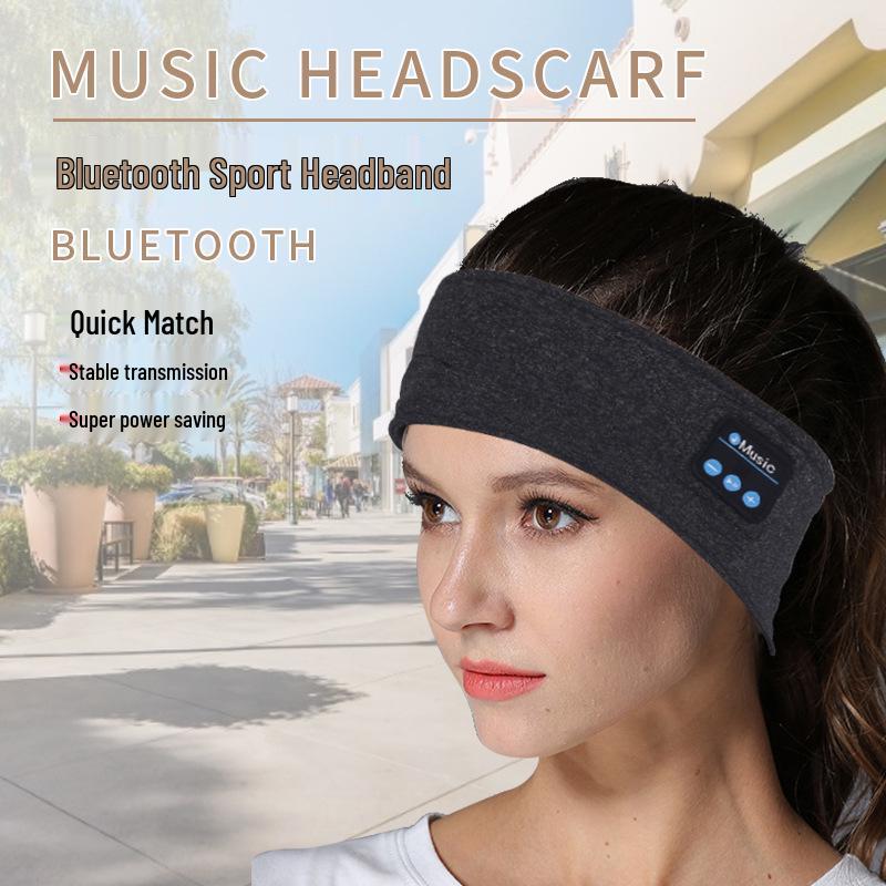 Bluetooth Music Headband Sleep Mask - Detachable & Washable, Bluetooth 5.0 for Calls & Sports