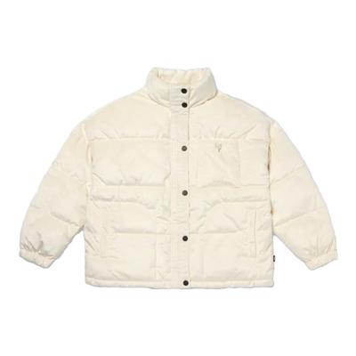 Solid Color Zipper Loose Stand Collar Long Sleeve Jacket Men Jackets Off-White VN000FC23KS