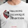 HEMA T-shirt Training Techniek Traditie Ridder Zwaard Ontwerp vintage Gewassen Uitgerekt Comfortabel streetwear Lichtelijk vintage