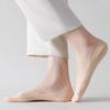 6Pairs Anti Slip Ice Silk Boat Socks Solid Color Summer Thin Socks Invisible Short Socks  Summer