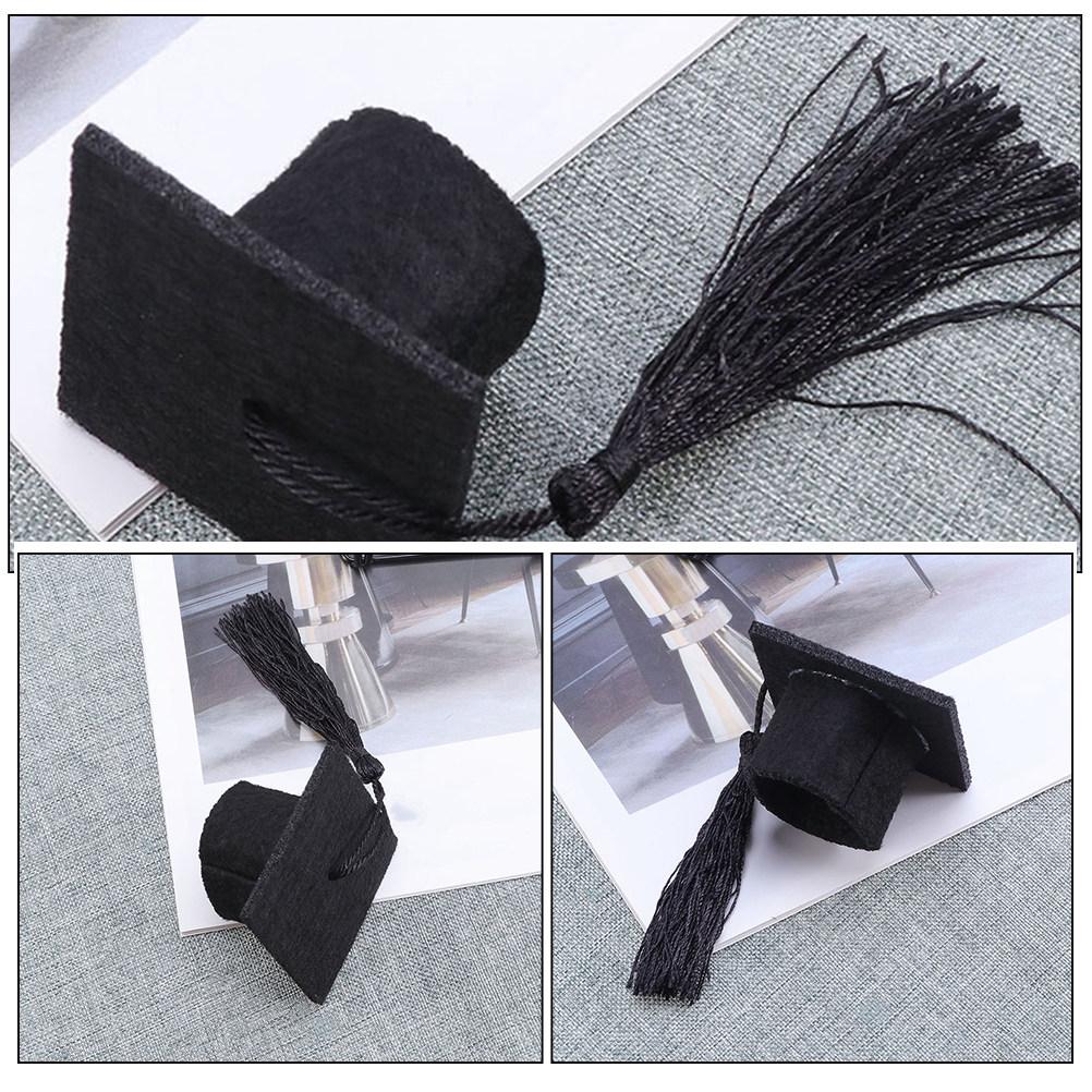 12Pcs Graduation Cap Bottle Toppers Wine Caps Set for Party Decoration Mini Graduation Cap Mini Hat Bottle Cover