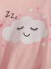 Baby Girls 2-Pack Cloud Print Nightgowns, Short Sleeve Sleep Dresses for Toddler Girls 6M-3Y