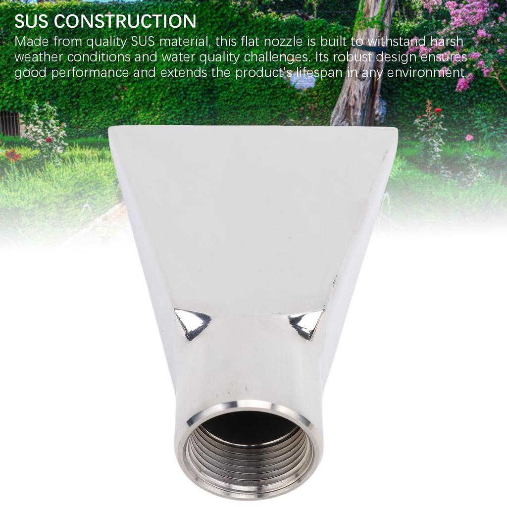 Fächerförmige Springbrunnen-Sprühdüse Flache Entenschnabel-Springbrunnen-Sprinklerdüse 3/4-Zoll-Gewinde für Gartenteich