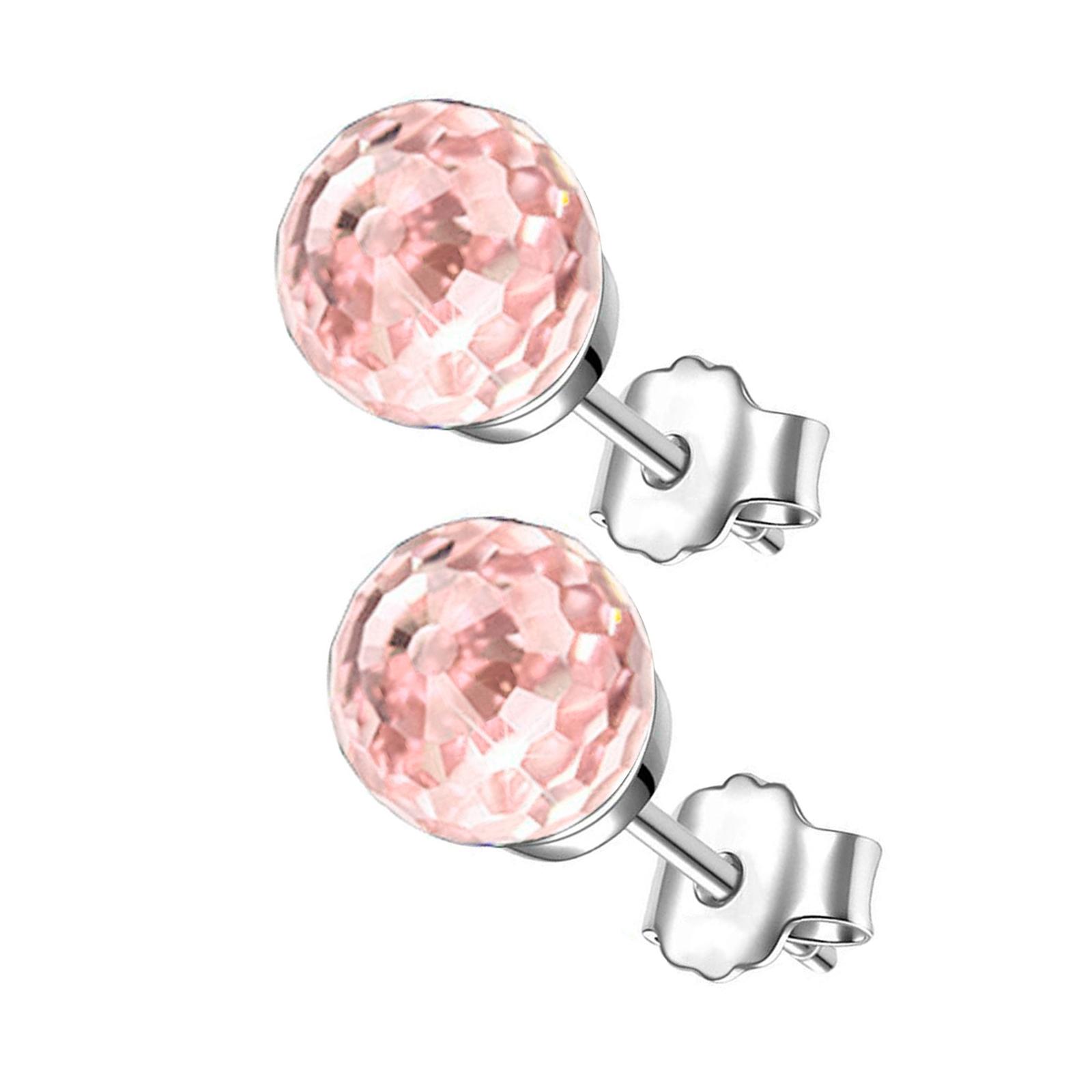 

Стильные серьги с хрустальными шарами, элегантные разноцветные кубические цирконии, украшения для ушей, аксессуары для модных женщин 1 розовый