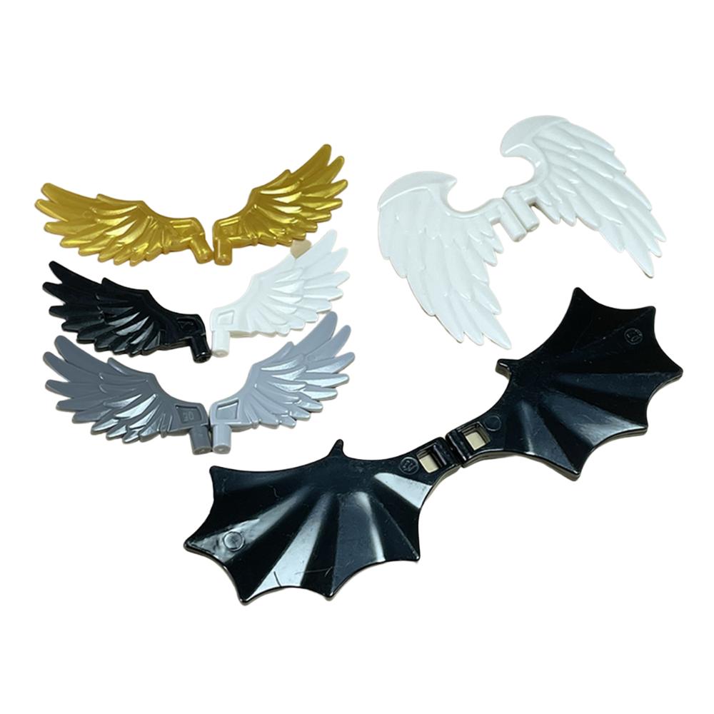 10pairs/lot MOC Bricks Wings Feathered Folded Spread Figure Body Part 11100 6133 Educational Building Blocks Kids Toys