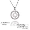 Skyrim Čarodějnický Náhrdelník Čarodějnický Uzel Nerezová ocel Průhledný Zirkon Kulaté náhrdelníky s přívěskem Amulet Wicca Šperky Dárek k narozeninám