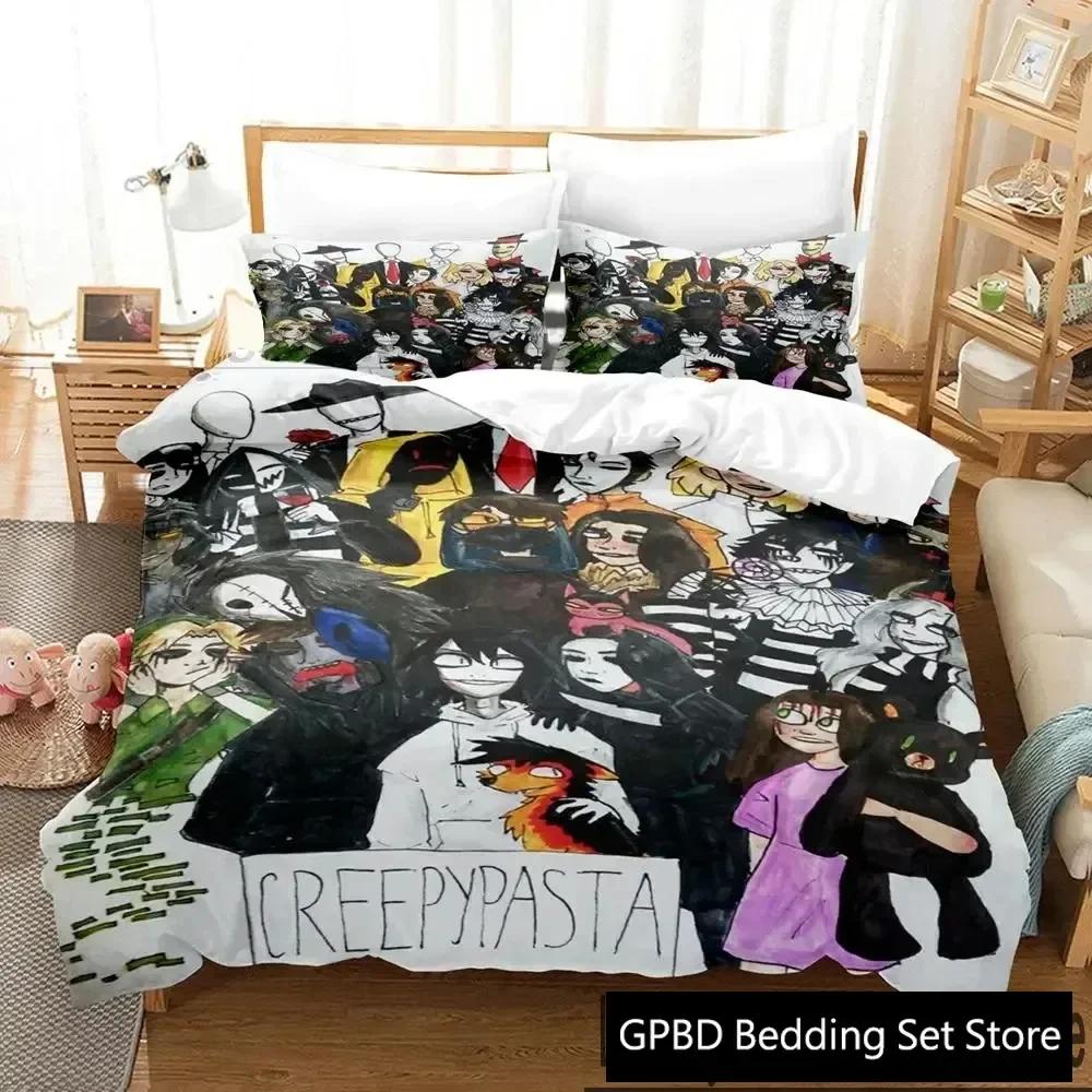 3D Print Anime Creepypasta Cafe Bedding Set Double Twin King Duvet Cover Comforter Pillowcase Boys Girls Adults Bedroom