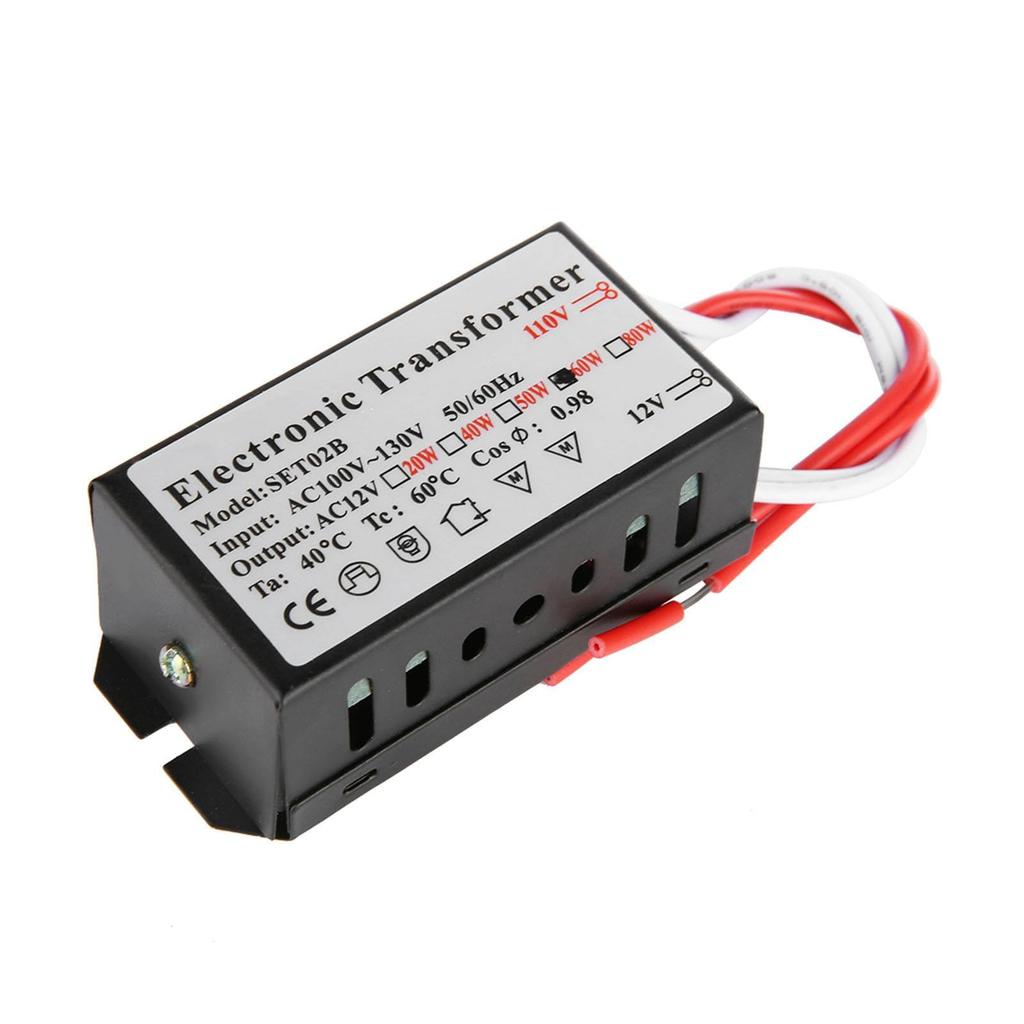 110V To 12V Electronic Transformer Power Full Power Stable Circuit Matching Optimized for Dimming Segmentation Driver, Output, Ultra-Thin Shell, (60W)