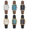 Leomteun Mother-Of-Pearl Dial Women'S Leather Wristwatch Harbor (B Type)