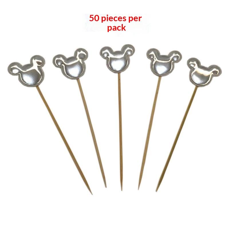 50Pcs Mini Heart Star Cupcake Topper Happy Birthday Cake Flag Decorating Baby Shower Birthday Party Cake Toppers Wedding Supply