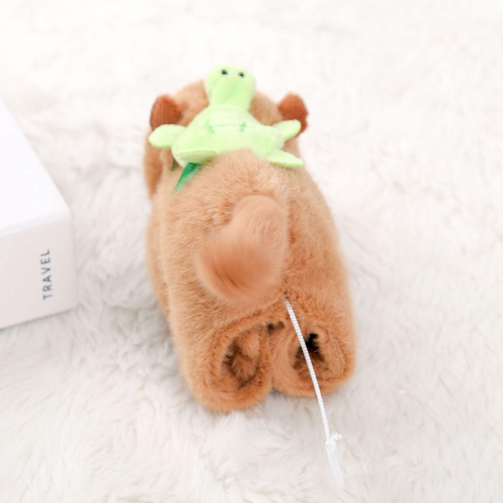 Kapibara żółw grzbiet machający ogonem muzyka kapibara zatrzaskujący kółko pluszowa zabawka lalka lalka