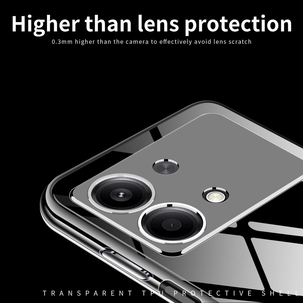 MOFI For Xiaomi Redmi Note 13R Pro 5G TPU Case Slim Fit Transparent Phone Cover