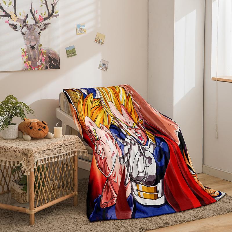Riman Dragon Ball Series Flannel Blanket 3D Printed Sofa Blanket Thickened Blanket