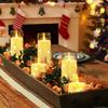 Homemory Flameless Candles with Embedded Star String Fairy Lights, Battery Operated Candles, LED Candle, Fake Candles with Remote Control and Timer,