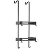Carbon Steel Shower Caddy Hanging Bath Shelves Organizer Nail-free Shampoo Holder Storage Shelf Rack Bathroom Basket Holder