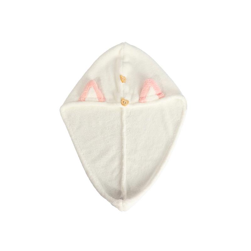 Quick Dry Hair Towels Women And Child Cute Cat  Ear Super Absorption Thicker Microfiber Turban Towels With Bear Buttons