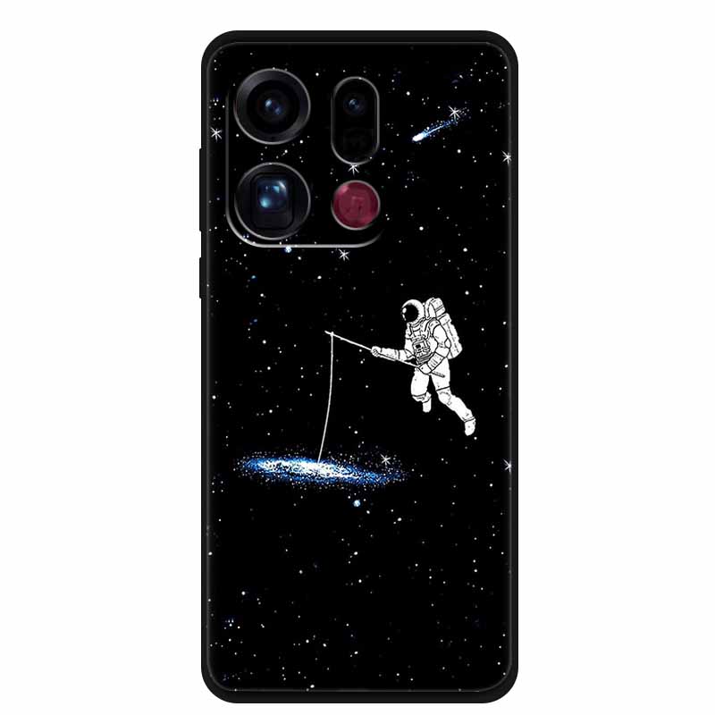For OPPO Find X9 5G Case Silicone Space Animal TPU Soft Black Cover For OPPO Find X9 Cases FindX9 CPH2797 PLJ110 Cool TPU Cover