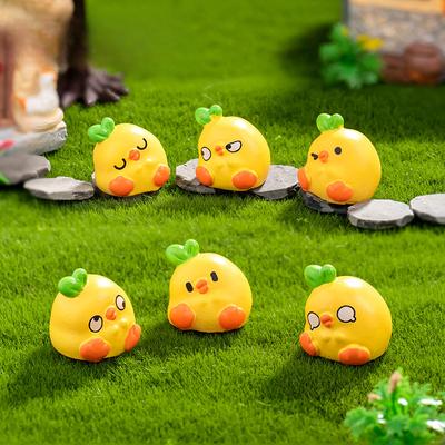 Micro Landscape Cartoon Cute Vegetable Chicken Animal Figure Diy Chicken Decoration Accessories Desktop Car Resin Decoration