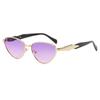 New Triangle Sun Glasses Zinc Zinc Alloy Spicy Girls Shades Glasses Fashion Cat Eye Sunglasses  Outdoor