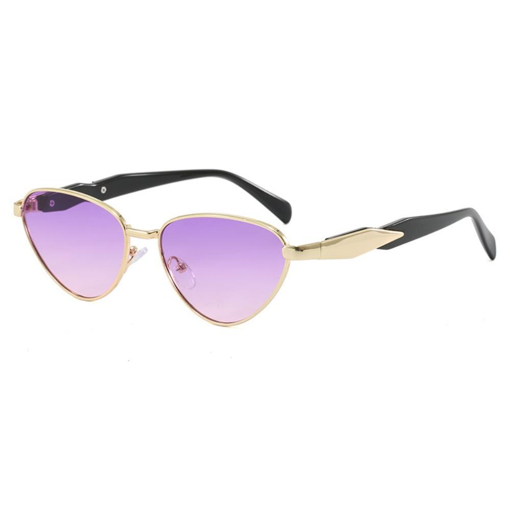 New Triangle Sun Glasses Zinc Zinc Alloy Spicy Girls Shades Glasses Fashion Cat Eye Sunglasses  Outdoor
