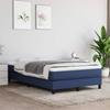 Exclusive House - Slatted Bed Base with Blue Mattress 120x200 Cm Fabric