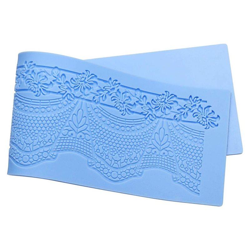 J1UL1N Silicone For Cake Decorating Mold Set, 5Pcs Food Grade Fondant Lace Molds Nonstick Flower Pattern Mat