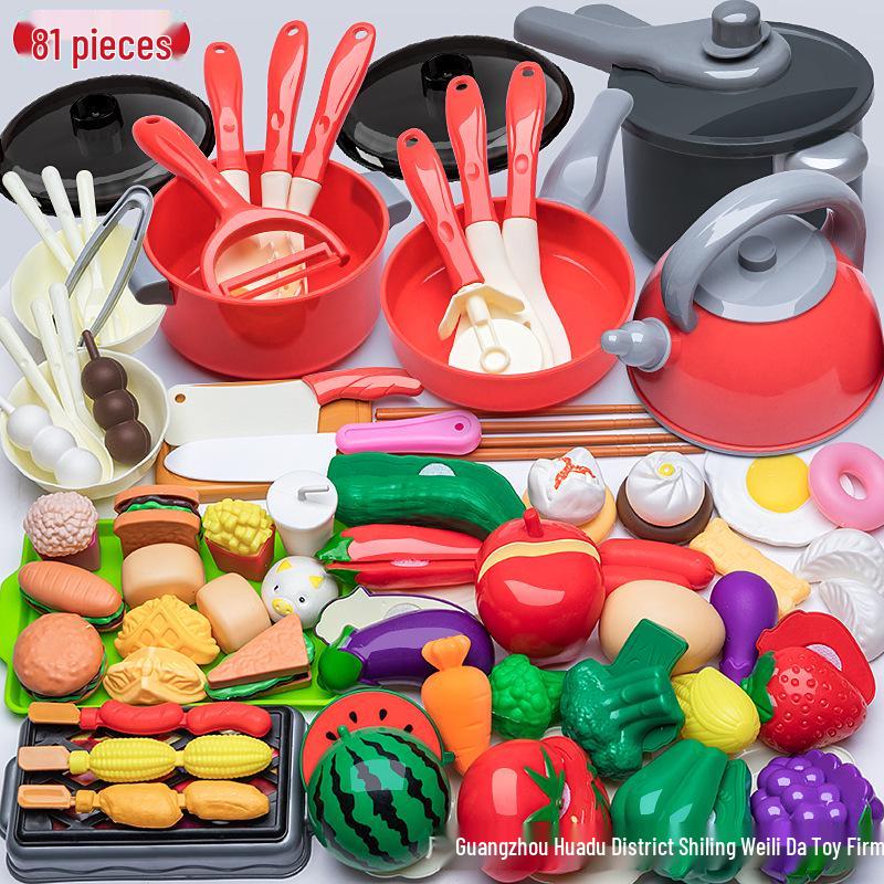 Kids' Kitchen Play Set: Pretend Cookware & Tableware for Boys and Girls