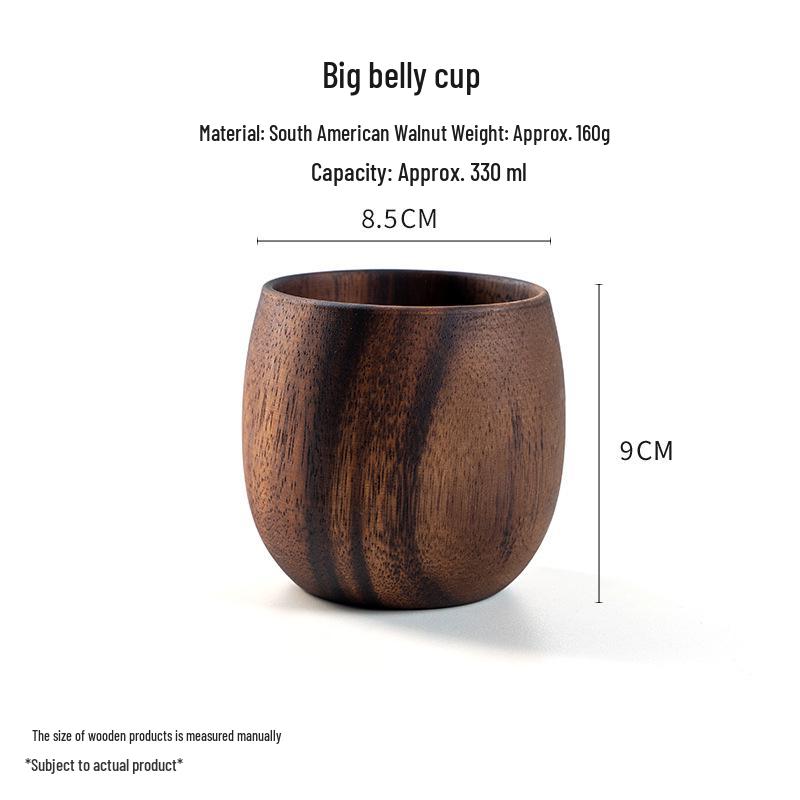 Japanese High-Temperature Resistant Jujube Wood Tea Mug