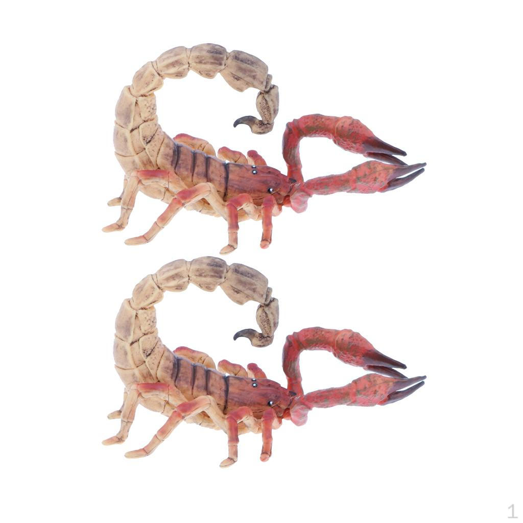 

2 Pieces Plastic Scorpion Animal Model Figure