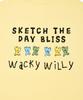 WACKY WILLY Kiki Typographic Short Sleeve T-Shirt Yellow