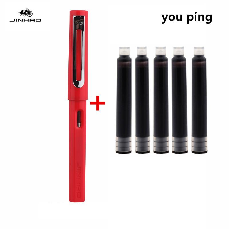 New Jinhao Transparent Colour Business Office Fountain Pen Student School Stationery Supplies