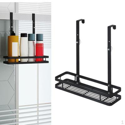 Black Over The Door Hanging Bath Shelf Back Storage Rack Home Bathroom