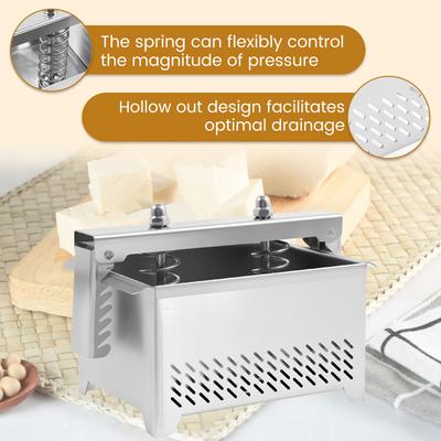 Roestvrijstalen Tofu Pers Kaasmaker Pers met Filterdoek Paneer Maker Wei Afscheider voor Keuken Tofu Kaas Paneer DIY Vorm
